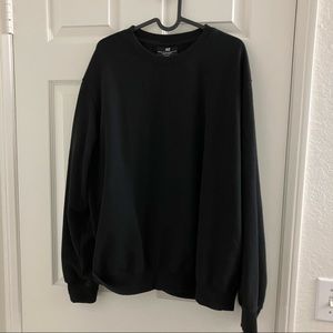 H&M Black Relaxed Sweatshirt Men Size L